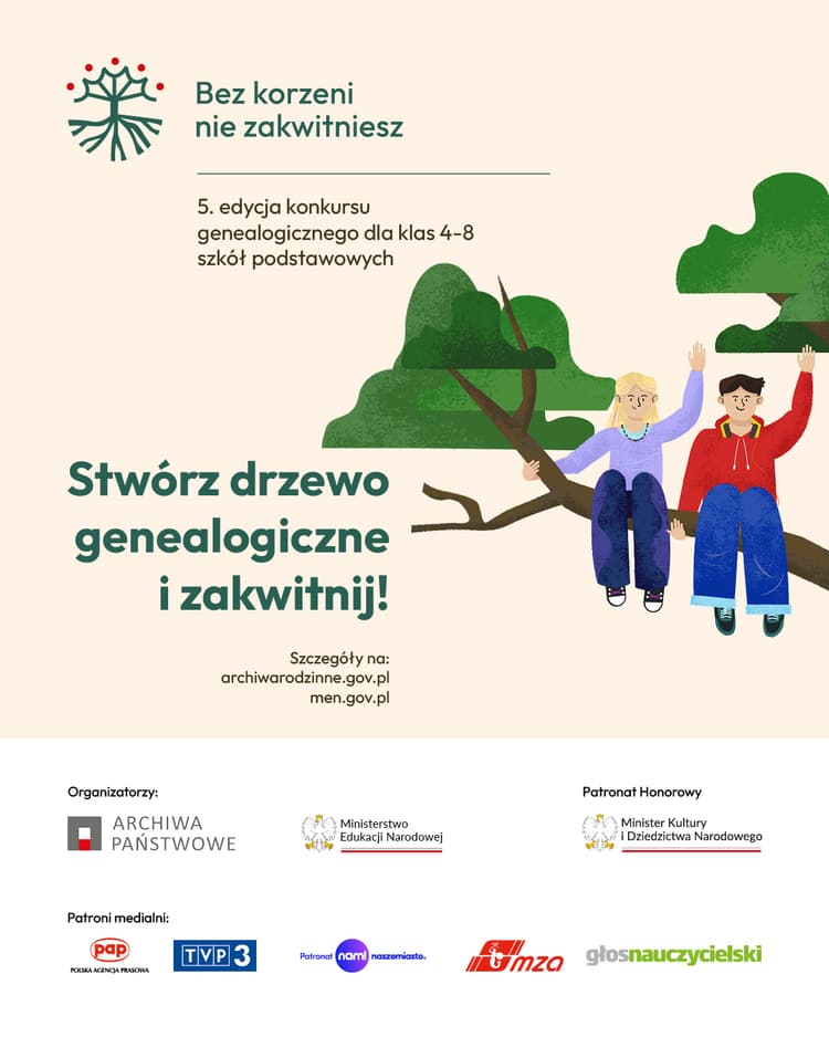 plakat bez korzeni pion